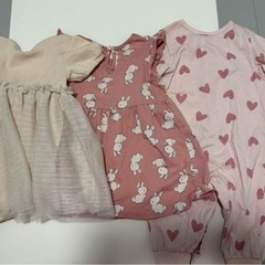 H&M ロンパース・ワンピース 70サイズ 3点セットの画像