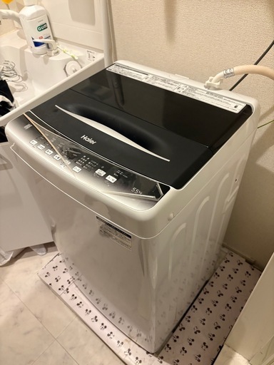 中古　2年使用　Haier  洗濯機
