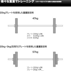 FIELDOORバーベルシャフト120cm、プレート20kg×2個セットの画像