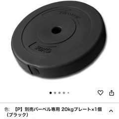 FIELDOORバーベルシャフト120cm、プレート20kg×2個セットの画像