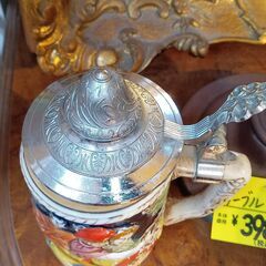 蓋つき 陶器ビールジョッキ　サイズ（約）幅12×奥8×高17　　■近隣配送無料 買取GO‼　栄和店の画像