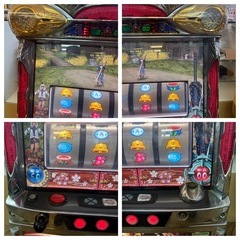 0518 スロット実機 新鬼武者Z コインレス 家庭用電源 ドアキー 設定キー有の画像
