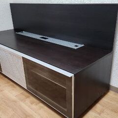 テレビボード 幅153cm ダークブラウン シルバーテレビ台　09/18まで出品の画像