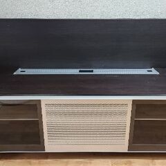 テレビボード 幅153cm ダークブラウン シルバーテレビ台　09/18まで出品の画像
