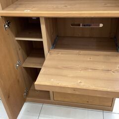 レンジボード　LOWYA　全体ｷｽﾞ･上部右扉ｷｽﾞ大　一部棚ﾀﾞﾎﾞ欠品の画像