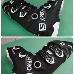 ●26) SALOMON サロモン  X-PRO 80 スキーブーツ 286mm 24-24.5cm  スキー靴  黒×白 美品 ③の画像