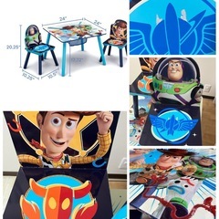 子供用テーブル　イスセット　トイストーリーの画像
