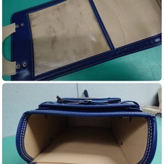 ●【土屋鞄製造所/Tsuchiya Kaban】青・紺 系 ランドセル 本革 高級 ハンドメイド  MADE IN JAPAN 通学 通勤 海外 ビジネス 鞄 レインカバー付③の画像