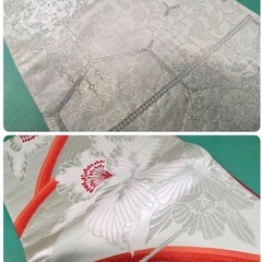 ● F 吉祥華飾華紋 王朝織彩紋 九百錦 華の舞 金 銀 糸箔 西陣織 袋帯 刺繍 正絹 逸品 高級 帯 まとめ 5点セット 未使用品含む ③の画像