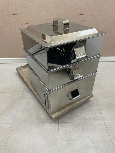 業務用 ステンレス 3段 角蒸し器 せいろ 36cm×36cm 調理器具 (J1496kmxYM)