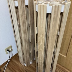 ニトリのロール式桐すのこベッド(シングルサイズ×2)の画像
