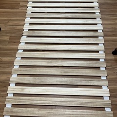 ニトリのロール式桐すのこベッド(シングルサイズ×2)の画像