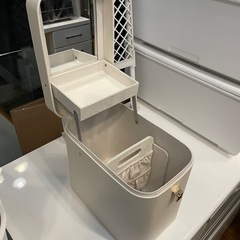 【ミラーケース付きコスメボックス】クリーニング済み【管理番号11409 比】の画像