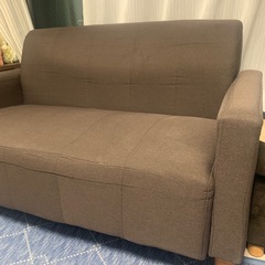 【無料譲渡！】2人掛けソファ　ブラウンの画像