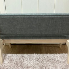 極美品　ニトリ　リラックスワイド　ベンチ　グレーの画像