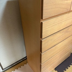 木製チェスト 6段ナチュラルの画像