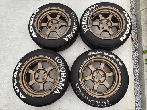 TE37風アルミ+YOKOHAMA BlueEarth 4本セット