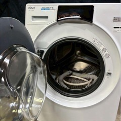 AQUAドラム式洗濯機 AQW-DX12M 2022年製 洗濯12kg乾燥6kg 洗剤自動投入の画像