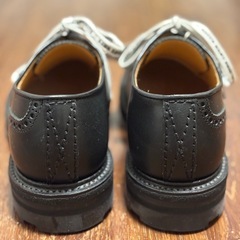 【新品・未使用】KIDS LOVE GAITE  黒革靴（ストレートチップ）     の画像
