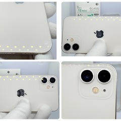 iPhone 12 128gb ケース SIMフリー ホワイト フィルムの画像