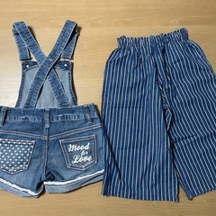 子供服　キッズ　140cm 2点セット　ボトムス　オーバオールの画像