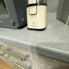 キッチンボード　食器棚　120cm グレーの画像