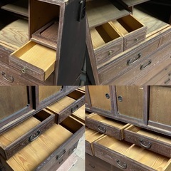 SNT927 古家具 桐箪笥 和箪笥 古民家 昭和レトロ アンティーク 時代箪笥 時代物の画像