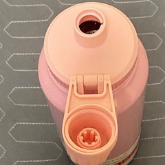 🉐1Lライトピンクのステンレス二重構造の水筒❣️の画像
