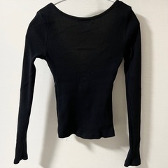 M.K.R. リブニットカットソー レース ヘンリーネック ブラック 長袖トップス Mサイズ ブラック【オンライン決済になってますが現金支払いです！！】
の画像