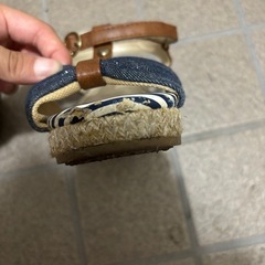 サンダル　女の子サイズ17cm  　ネイビー　マリンカラーの画像