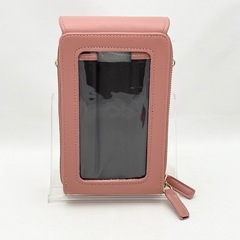 【未使用】スマホショルダー 財布機能付き ピンクの画像