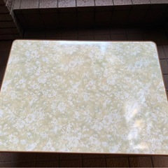 昭和レトロ ポップ ちゃぶ台 ミニテーブル 折り畳みテーブル 花柄の画像