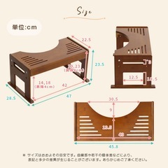 おまるセット　アンパンマン3WAY補助便座、トイレ竹製踏み台セットの画像