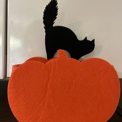 【お話し中】新品 ハロウィン フェルト飾り 入れ物の画像