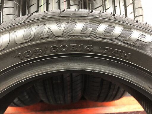 【新車外し】DUNLOP SP SPORT 230 165/60R14 14インチ 夏タイヤ 4本 エブリィワゴン等　(STP036M