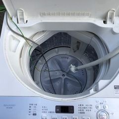 2018年製 SHARP シャープ 5.5kg洗い simple&compact 洗濯機 風乾燥機能付き　ES-GE5B-Tの画像