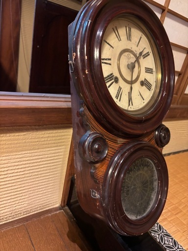 アンティーク柱時計 精工舎 SEIKOSHA だるま時計 ゼンマイ式 振り子