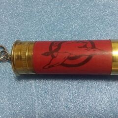 鹿の角。薬莢、キーホルダー。ハンドメイド。の画像