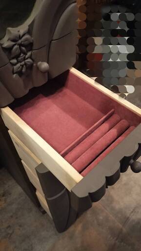 値下げ【一点物】優雅な曲線美のドレッサー＆姿見