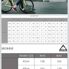 Fuji feather 2019年モデル ピストバイク  58cmの画像