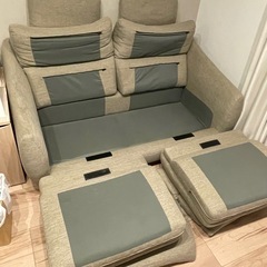ニトリ ソファー ベージュ 2人掛け用の画像