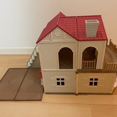 【美品】赤い屋根の大きなお家　シルバニアファミリーの画像