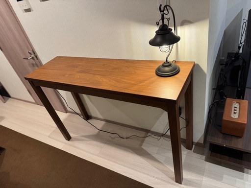 カウンターテーブル 140cm コンセント付き  北欧 ヴィンテージ風