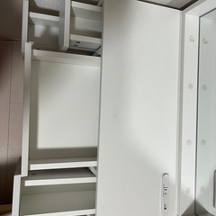 【短期間使用】Emu エミュ ドレッサー　ホワイト　組立済み　コンセント　USBの画像
