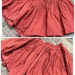 美品　RIOキッズ　ギャザー入りキュロット　ポンチョT 120 上下セット　2点の画像