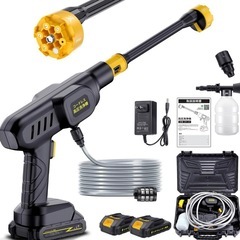 コードレス 高圧洗浄機 7MPa最大圧力 2バッテリー付き 6L/分水量の画像
