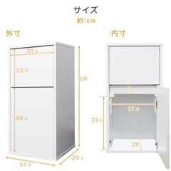 木製ゴミ箱２つの画像