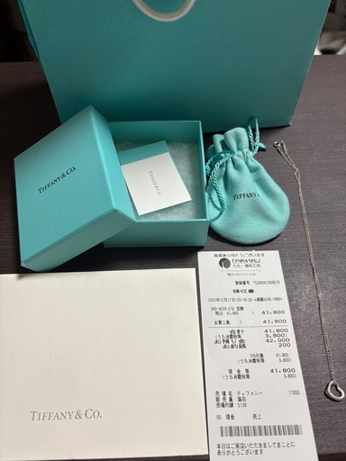 ティファニー ネックレス オープンハート