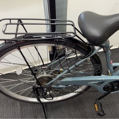 ★格安！メイリツ meiritsu 中古自転車 ファミリーサイクル ママチャリ 27インチ ブルーグレーの画像
