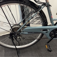 ★格安！メイリツ meiritsu 中古自転車 ファミリーサイクル ママチャリ 27インチ ブルーグレーの画像